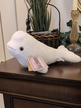 Signature White Beluga Whale Plush Toy